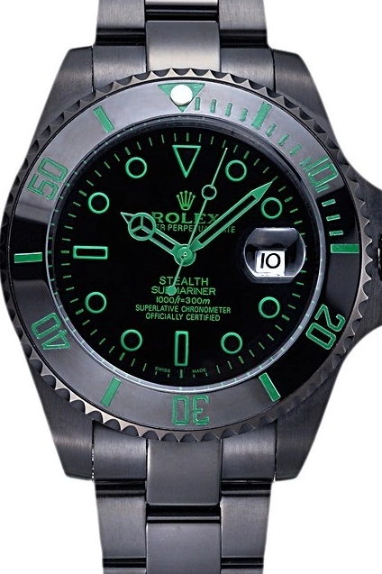 AAA replica watch 622007 Submariner Black Ceramic Stealth Rolex 0825